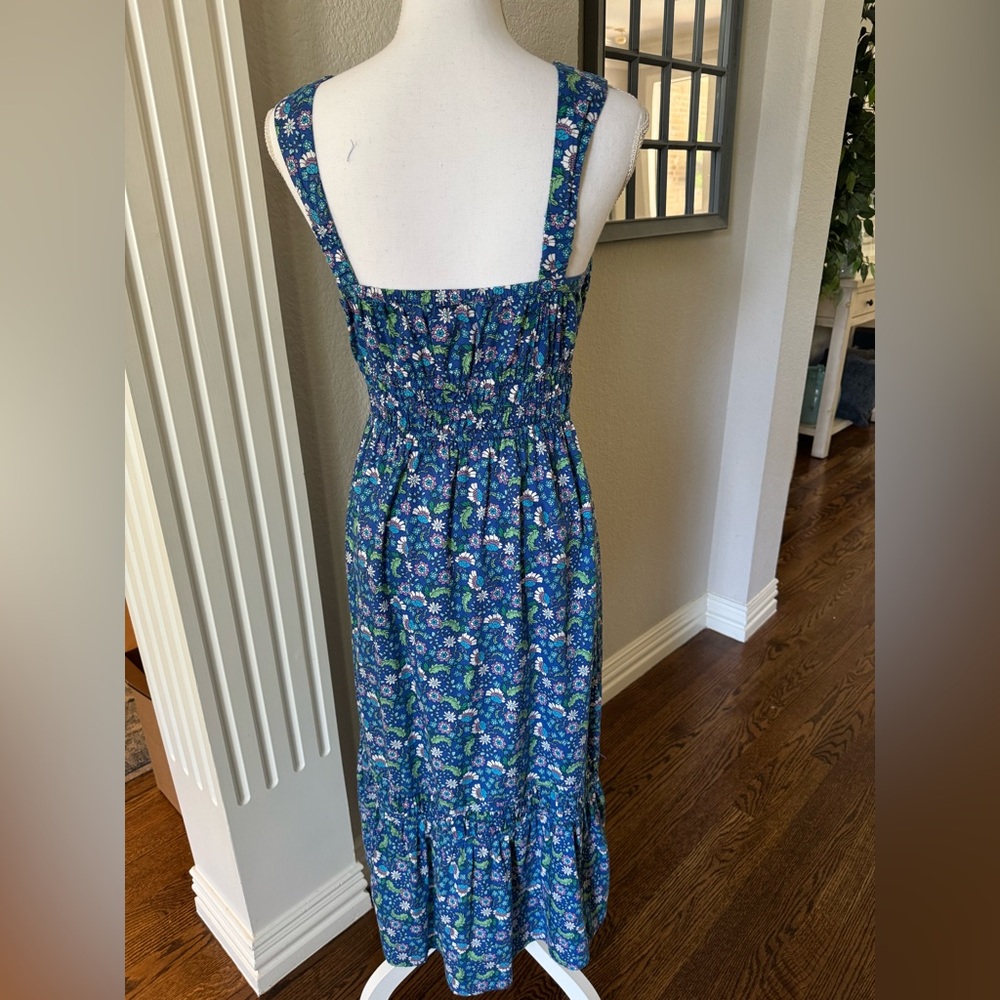 LOFT Blue Strap floral Sundress Midi/ Maxi - Picture 5 of 8